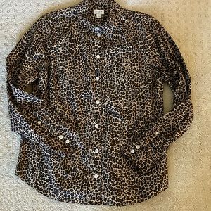 J.Crew leopard print top